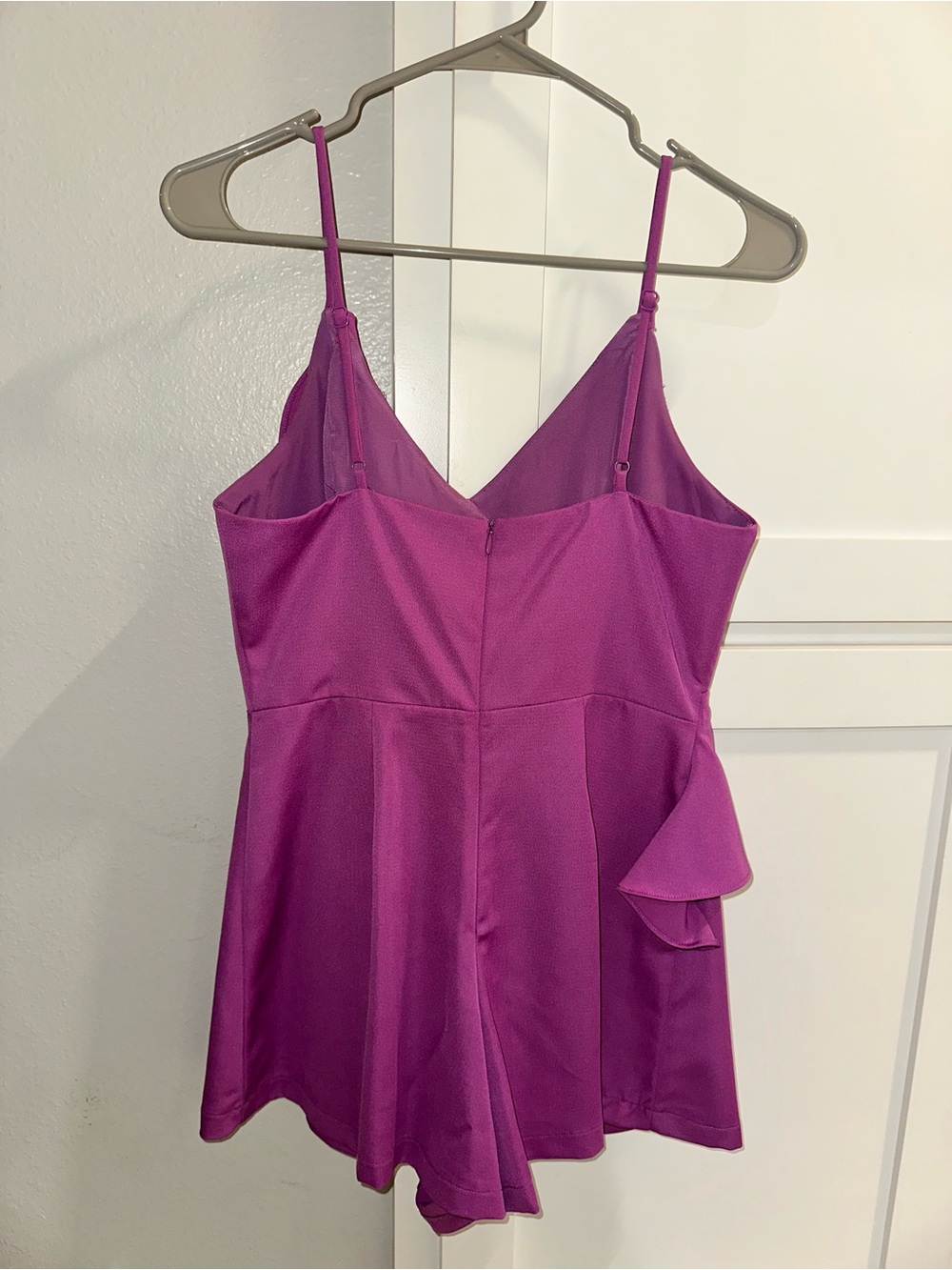 Fuchsia/Purple Ruffle Romper - Picture 2 of 2